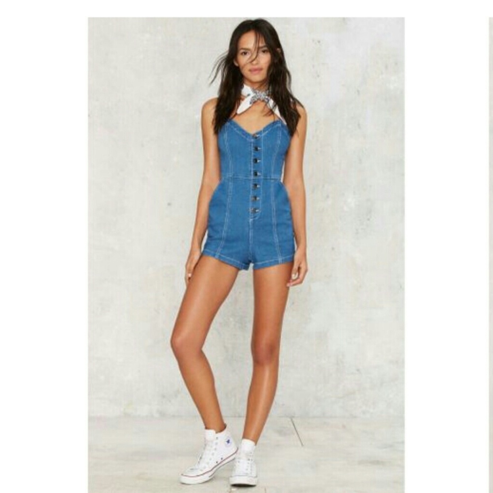 Brighter day denim romper